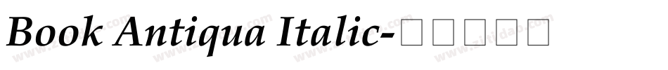 Book Antiqua Italic字体转换